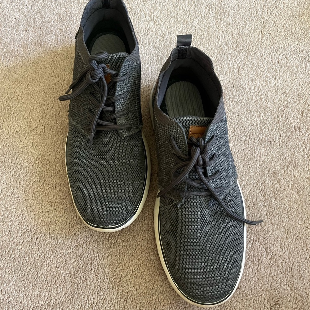Men's Knit Lace-Up Sneakers - Charcoal Gray